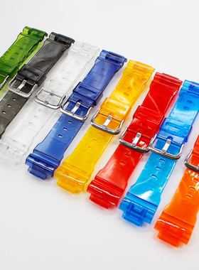 适用G-SHOCK表带配件透彩DW-6900 6600 6930 3230表链配件