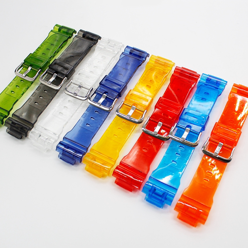 适用G-SHOCK表带配件透彩DW-6900 6600 6930 3230表链配件