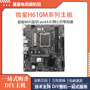 12490FCPU套装 微星PROH610M 12400F SWIFIDDR4主板搭配英特尔