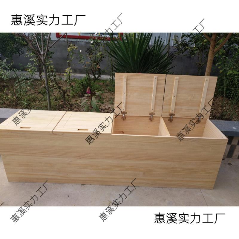 实木阳台飘窗柜松木地柜简易被柜床尾收纳柜榻榻米储物柜矮长条柜