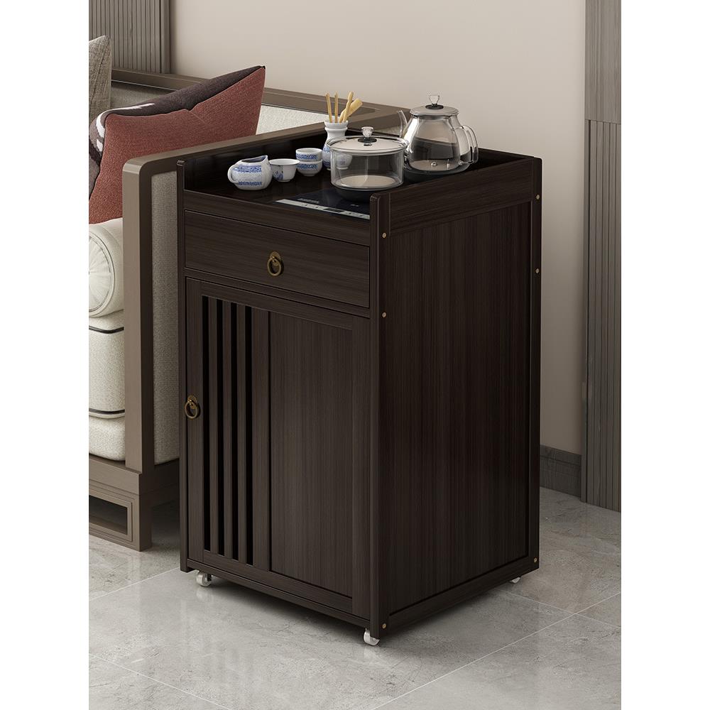 移动茶水柜茶桌边柜泡茶台家用烧水壶一体茶边柜办公室茶具置物柜