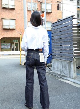 国内现货STUDIO D'ARTISAN小猪704梦露女裤 高腰直筒宽松牛仔裤