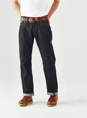 Denimio日本Studio D’Artisan SD-102CB宽松百搭卷边直筒牛仔裤