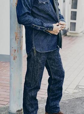 日本Samurai Jeans武士S510XX19ozII重磅刀耳常规直筒牛仔长裤