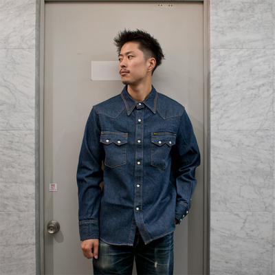 小猪日本复古牛仔衬衫衬衫