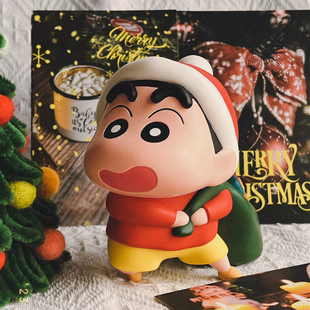 圣诞限定蜡笔小新手办圣诞树小新玩偶摆件卡通创意生日礼物送朋友