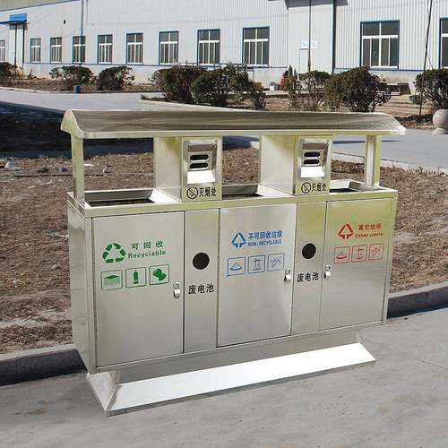 不锈钢垃圾箱三分类垃圾桶分类垃圾桶垃圾桶三分类户外环卫