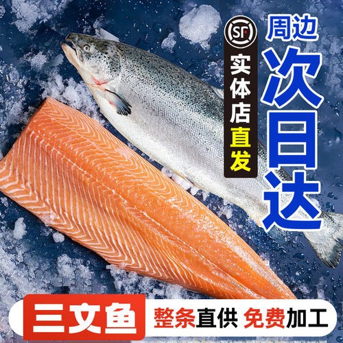 三文鱼整条直供免费加工！