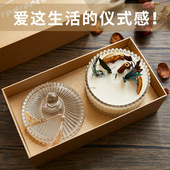 无烟香薰蜡烛礼盒东方浪漫派对送老师创意礼物中式 插花玻璃杯香氛