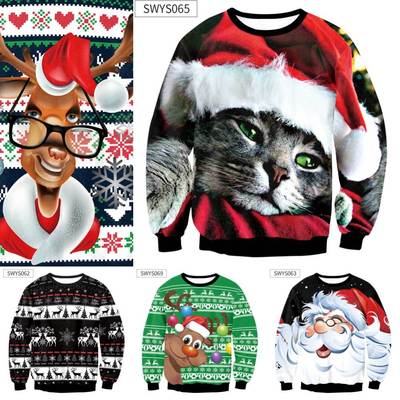 Funny Women Christmas Ugly Sweater Xmas Men Jumper Couple
