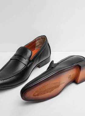 夏季套脚商务男休闲皮鞋 Men Paty Leather Business Dress Shoes