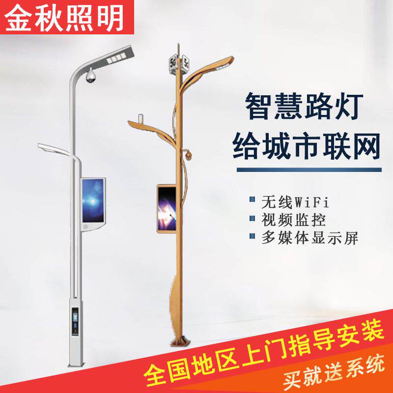 智慧路灯5市政道路10米路灯杆多功能路灯自带充电桩