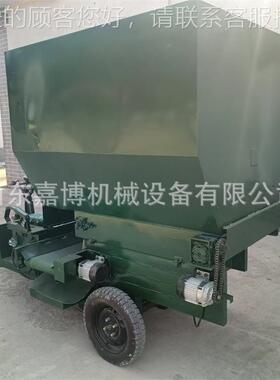 电动车撒料 养殖牛羊撒料车轮喂三料车上料车2024喂场牛NOG饲料车