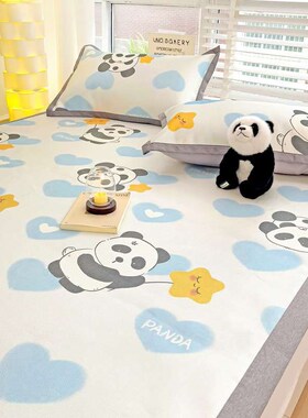 定制夏天冰丝凉e席少儿床笠罩120X190X150X90*135X200X220cm榻榻