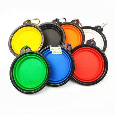 Pet Bowl Folding Silicone Travel Dog Bowls Walking Portable