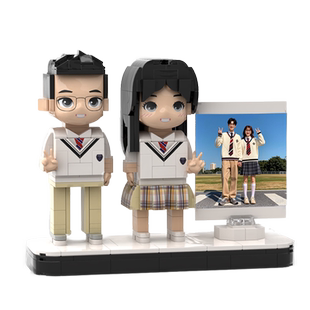来图照片定制情侣人像卡通积木diy生日礼物人偶送男女朋友情人节