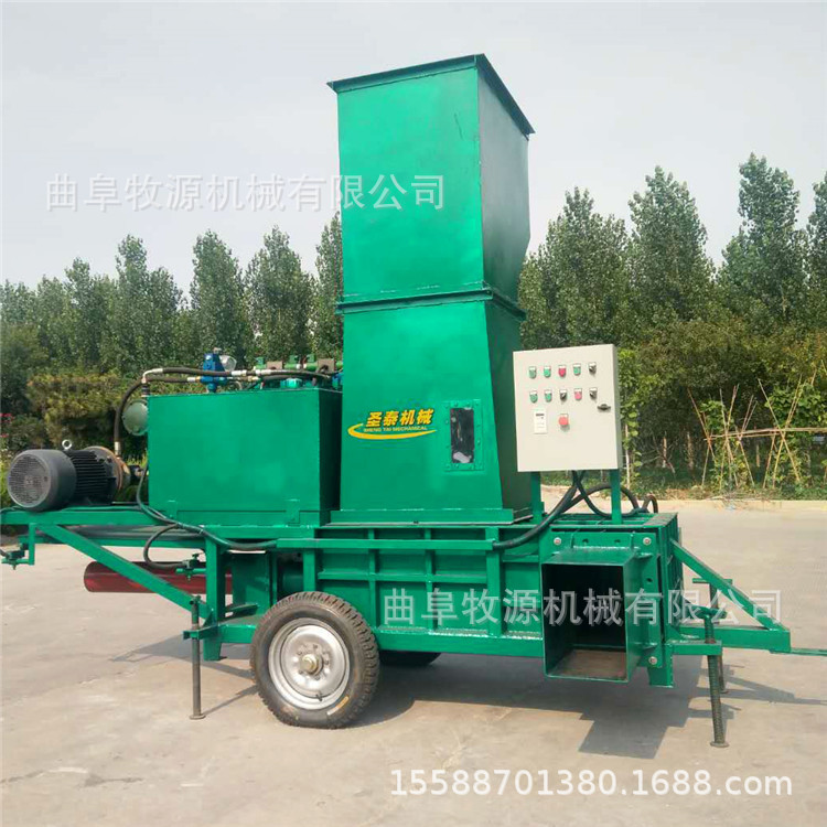 会宁青储液压套袋打包机 可移动式青贮方捆打包机 干湿两用