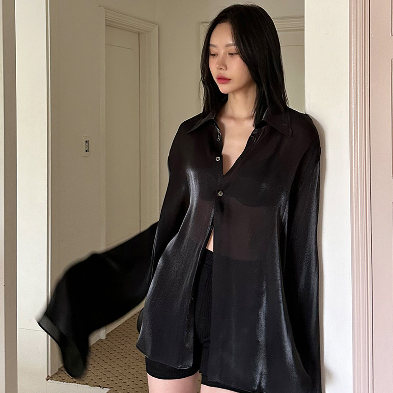 长袖衬衫Mathieu韩国设计感小众