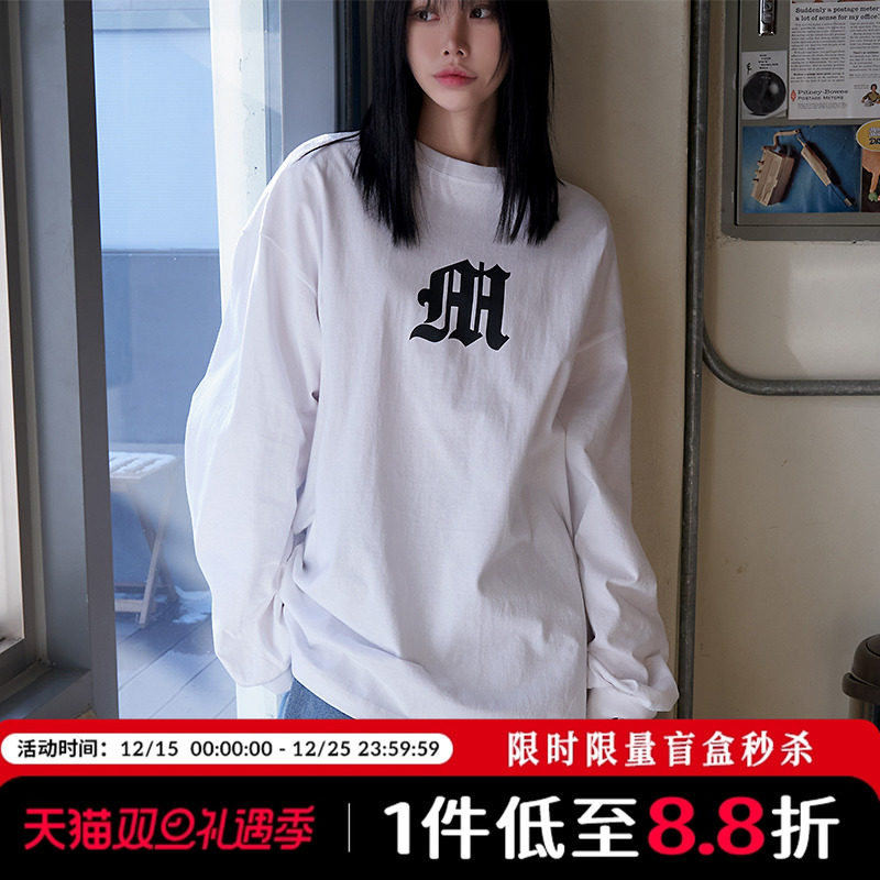 Mathieu圆领长袖T恤女打底上衣