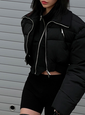 Mathieu韩国大灯家棉服女新款2024秋冬设计感立领短外套宽松棉衣