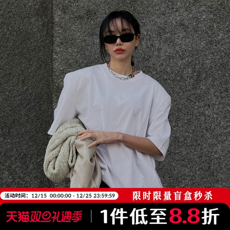 Mathieu宽松垫肩短袖T恤