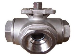 Q644F 16P气动不锈钢三通球阀