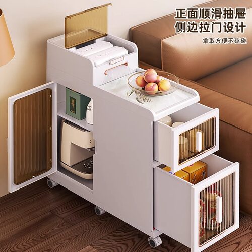 沙发边几边柜侧边柜客厅茶水柜家用茶台轻奢高级感岩板茶几小桌子