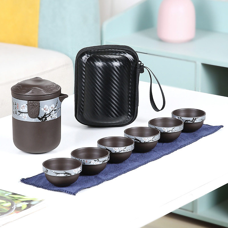 紫砂喝茶壶套装旅行茶具便携式快客杯户外露营整套随身功夫泡茶杯,鲜花速递/花卉仿真/绿植园艺,其它园艺用品,淘宝优惠券,粉丝福利购,淘宝优惠卷