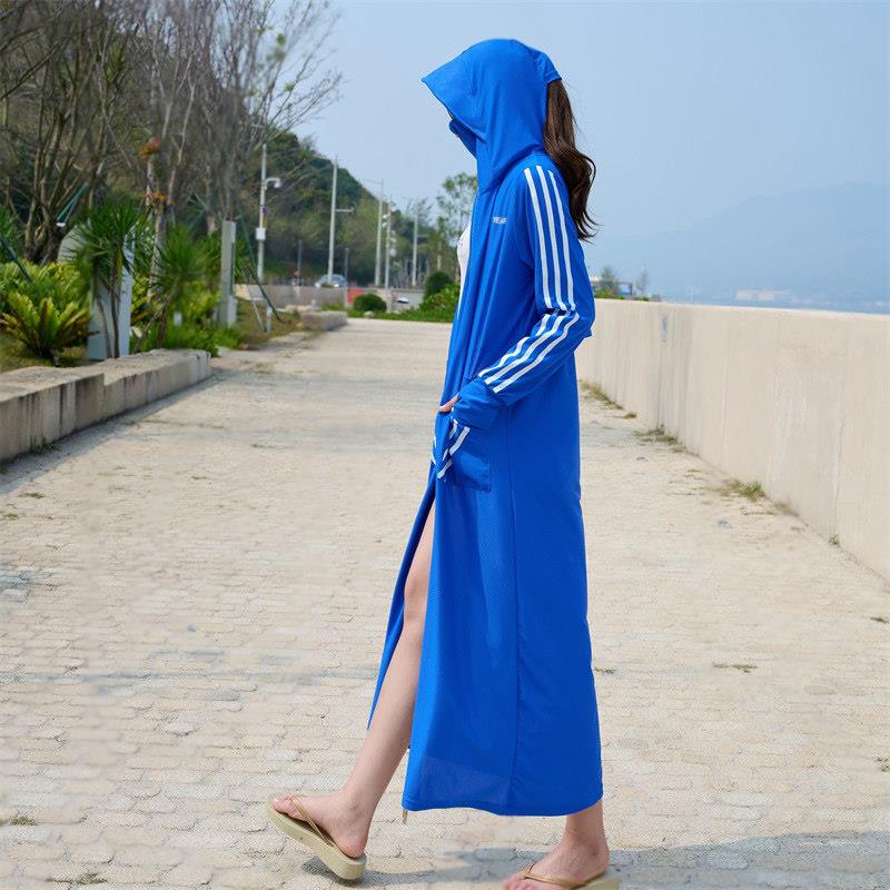 户外防晒衣女夏长款全身夏季冰丝2025新款透气大码薄款防晒服外套