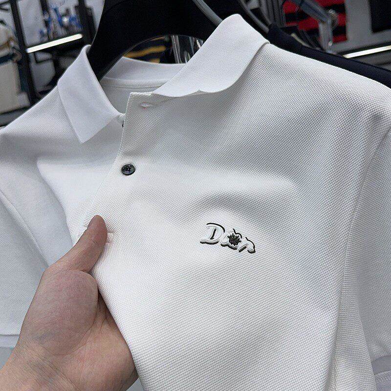 皮尔卡丹纯棉短袖polo衫男士t恤夏季新款修身潮流帅气半袖上衣服