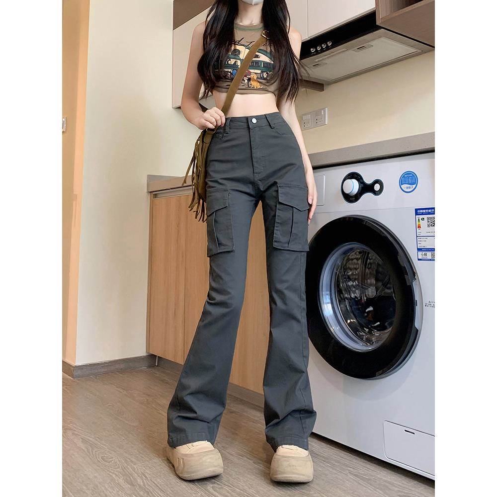 美式喇微工装裤女春叭夏20A4237626新款小个子高腰显瘦季辣妹修身