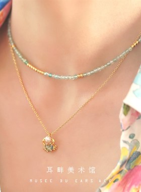 A可爱小螃蟹法式细项链女锁骨链女轻奢气质小众独特设计闺蜜礼物
