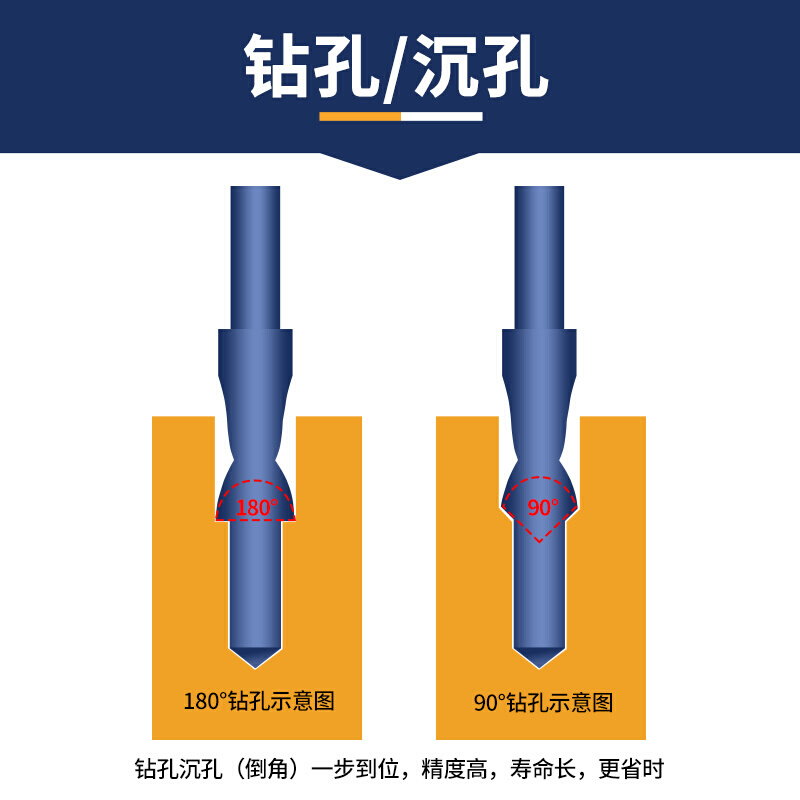 沉头钻头定做钻头钻 木工 阶梯沉孔二级台阶迪跃含孔不锈钢钴沉头 五金/工具 麻花钻 原图主图