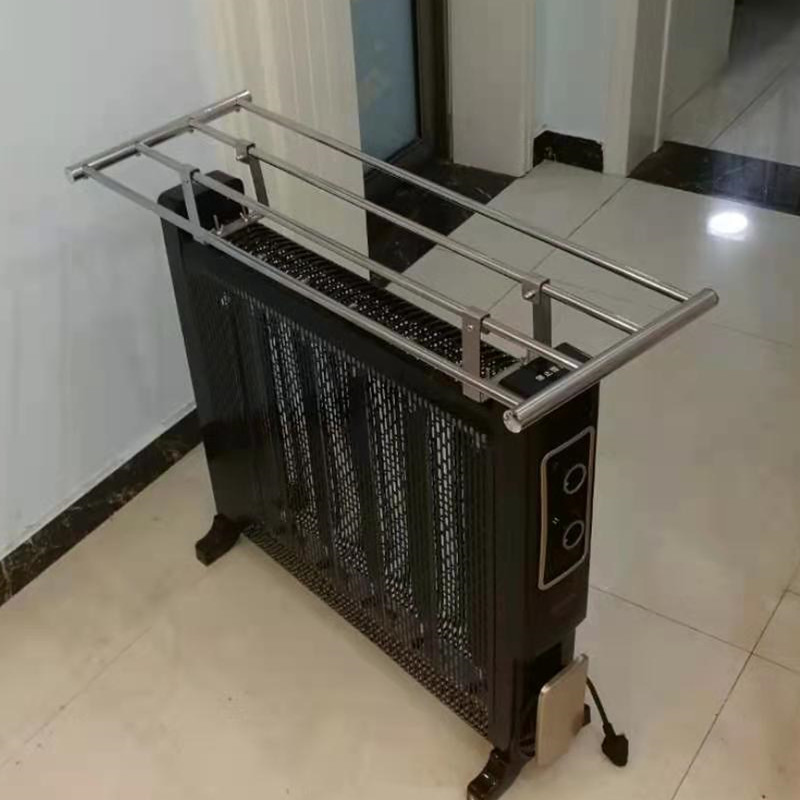 不锈钢晾衣架晒衣架神器取暖器干衣机上出风口移动式电暖器烘衣架