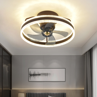 摇头吸顶风扇灯卧室房间主灯带电风扇一体家用简约现代餐厅电扇灯
