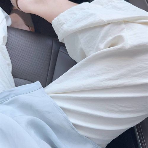 白色云朵裤大码胖mm夏薄款阔腿萝卜裤子女宽松显瘦九分灯笼休闲裤