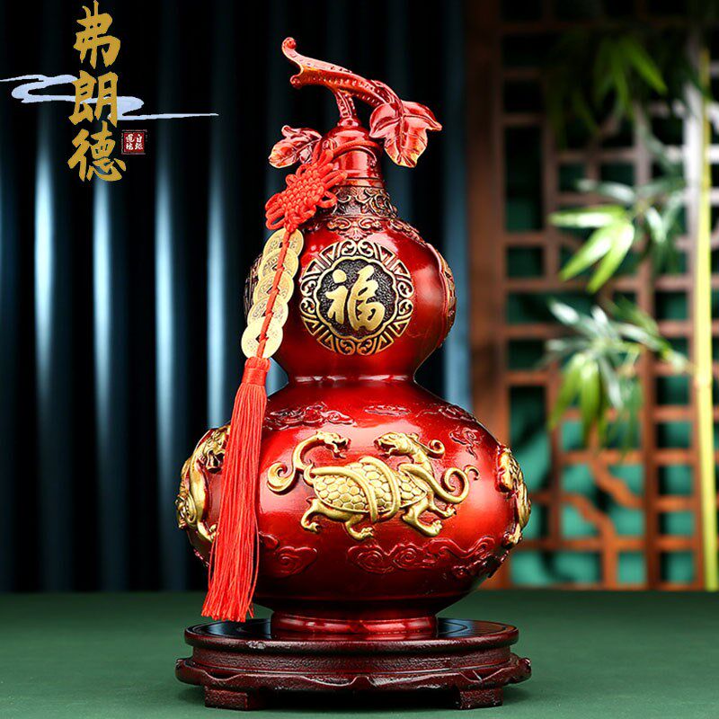 弗朗德铜葫芦摆件四神兽葫芦空A心开盖家居玄关办公室乔迁开业礼