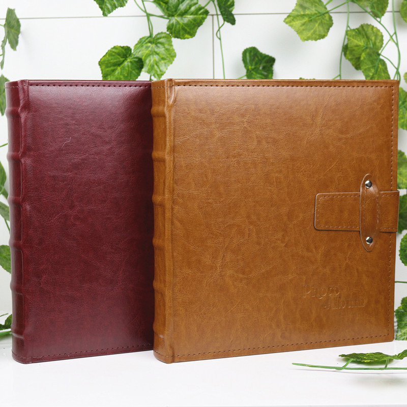 高档皮面7寸相册本大6寸200张照片插页式相册家庭影X集可留言相薄