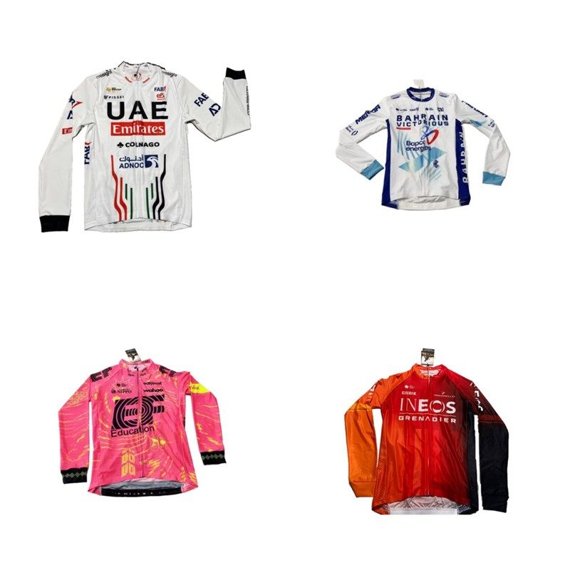 2024环法车队复刻长袖透气速干排汗山地公路自行车男 修身骑行服