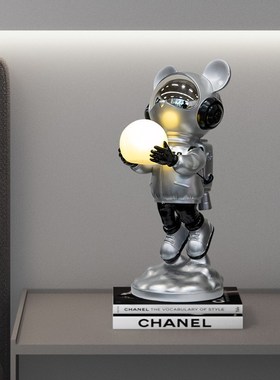 太空熊客厅装饰大型落地摆件家居饰品电视柜边卧室灯乔迁新居礼品