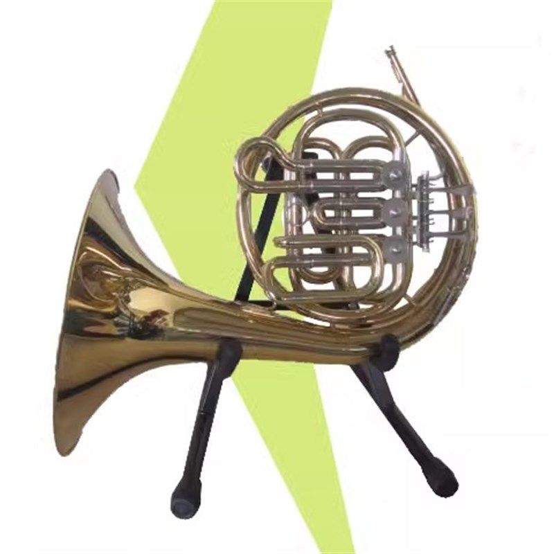 四键双排元号地架 4键单排园号架 可折叠圆号架铁制 法国号支架