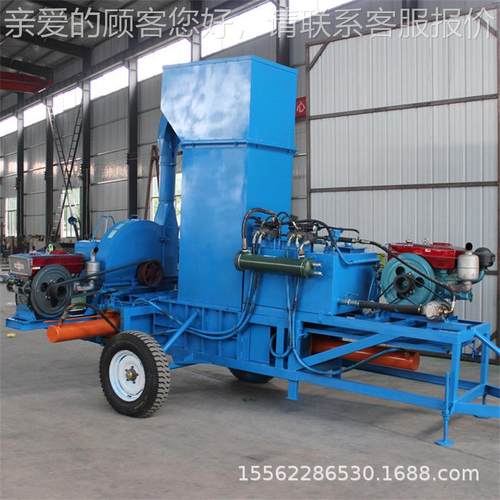 玉米秸压块NDI机青贮方捆打捆湿两用秆麦草机饲料干方形套袋打包