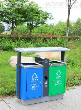 厂卫01351家直户销外不锈钢垃圾桶冲孔外小区分类大号环室果皮垃