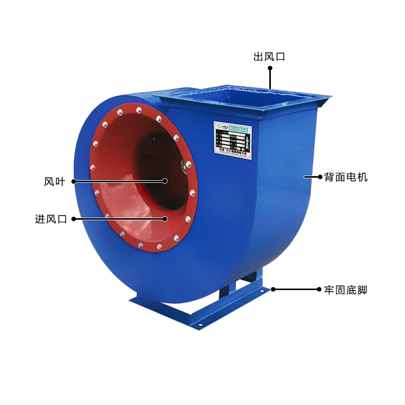 4爆72家用抽油烟离心式风机28A耐高温锅炉引风机380V工业除尘喷品