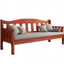 木质靠背沙发客厅全实木现代简约木头三人小户型原木沙发阳台长椅