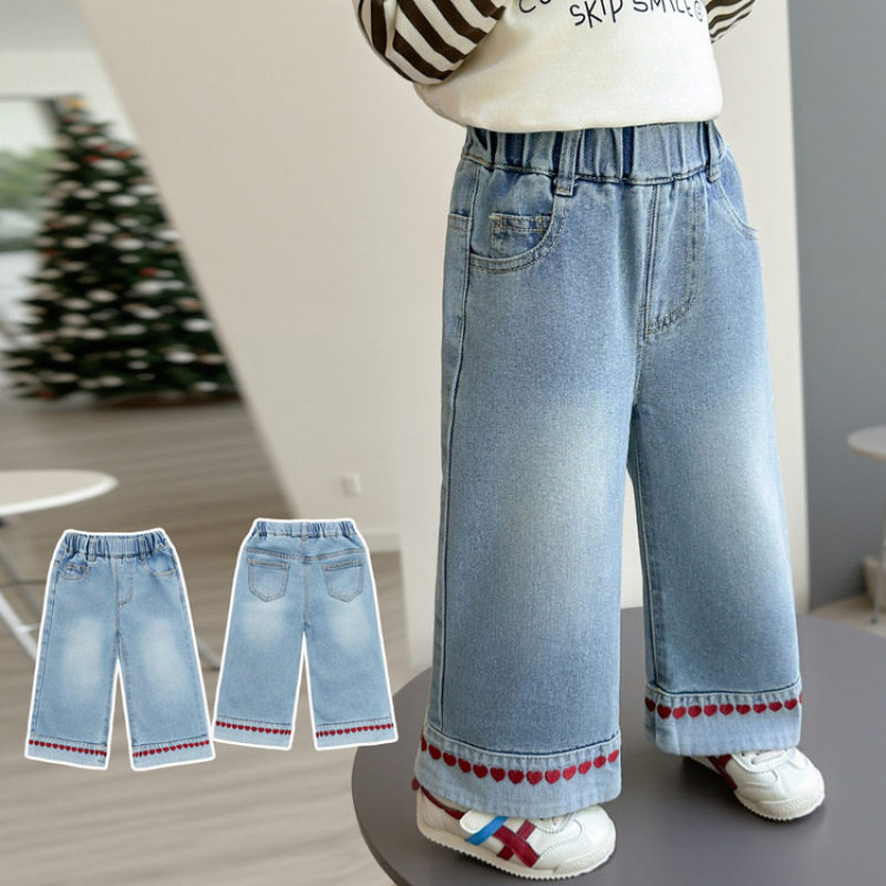 女童裤子春装2026新款洋气时髦宝宝休闲裤春秋儿童牛仔直筒裤春季,童装/婴儿装/亲子装,儿童牛仔裤,淘宝优惠券,粉丝福利购,淘宝优惠卷
