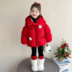儿童加厚保暖棉衣 炸街宝宝加绒外套冬装 女童羽绒棉服冬季 2025新款