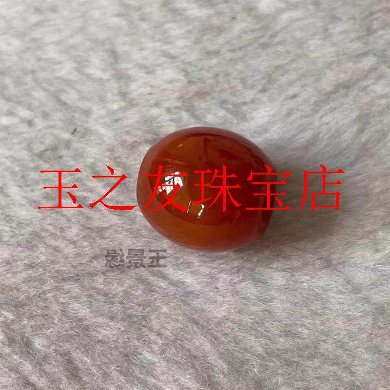 缅甸翡翠色老坑糯冰种红翡路路通吊坠男女转运珠配珠毛衣链玉挂件