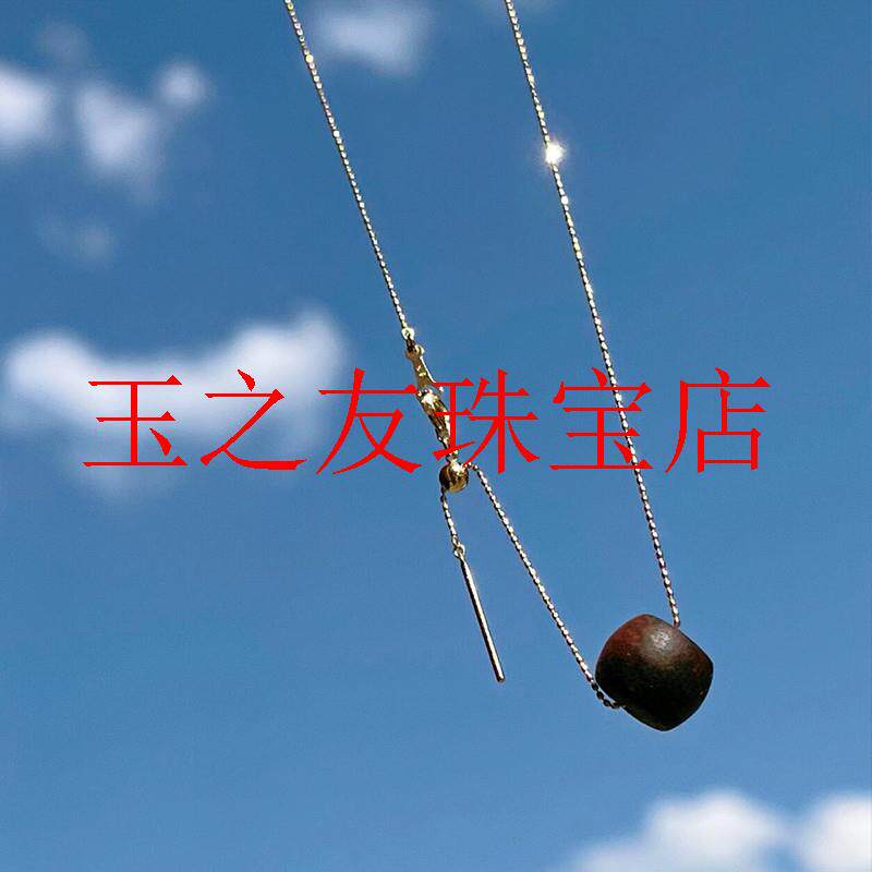 高端沉香老型珠项链转运珠锁骨链