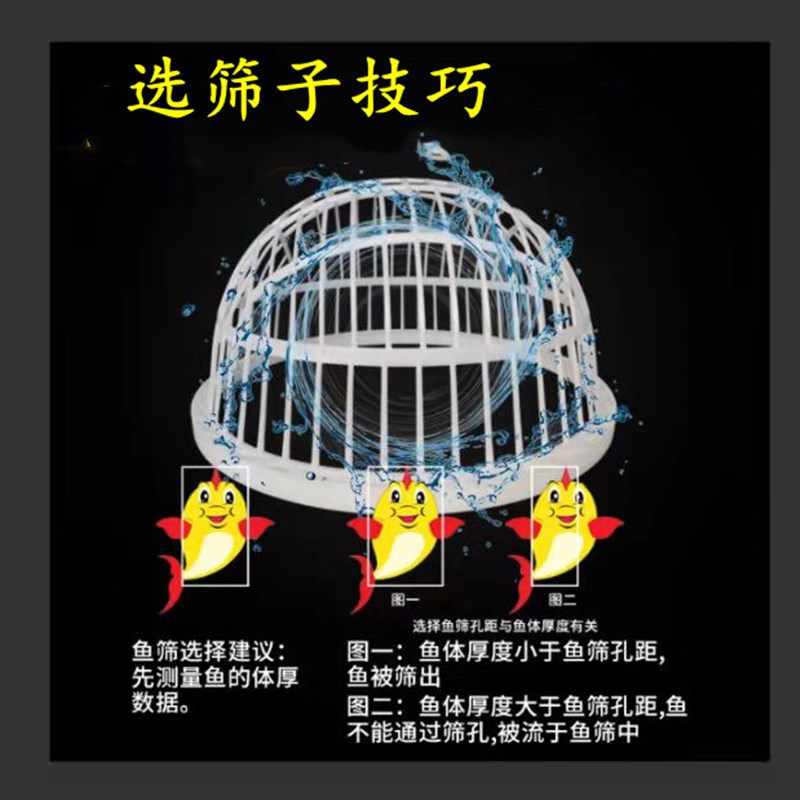 圆形塑料朝寸筛子鱼苗龙虾大小分级过滤网河虾泥鳅鱼W筛手持分虾